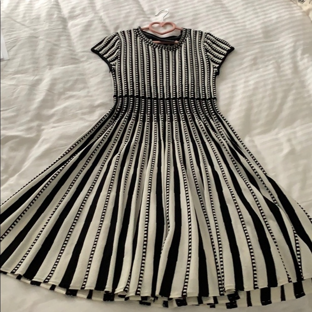 NEW Anthropologie Maeve Black & White Knit Dress